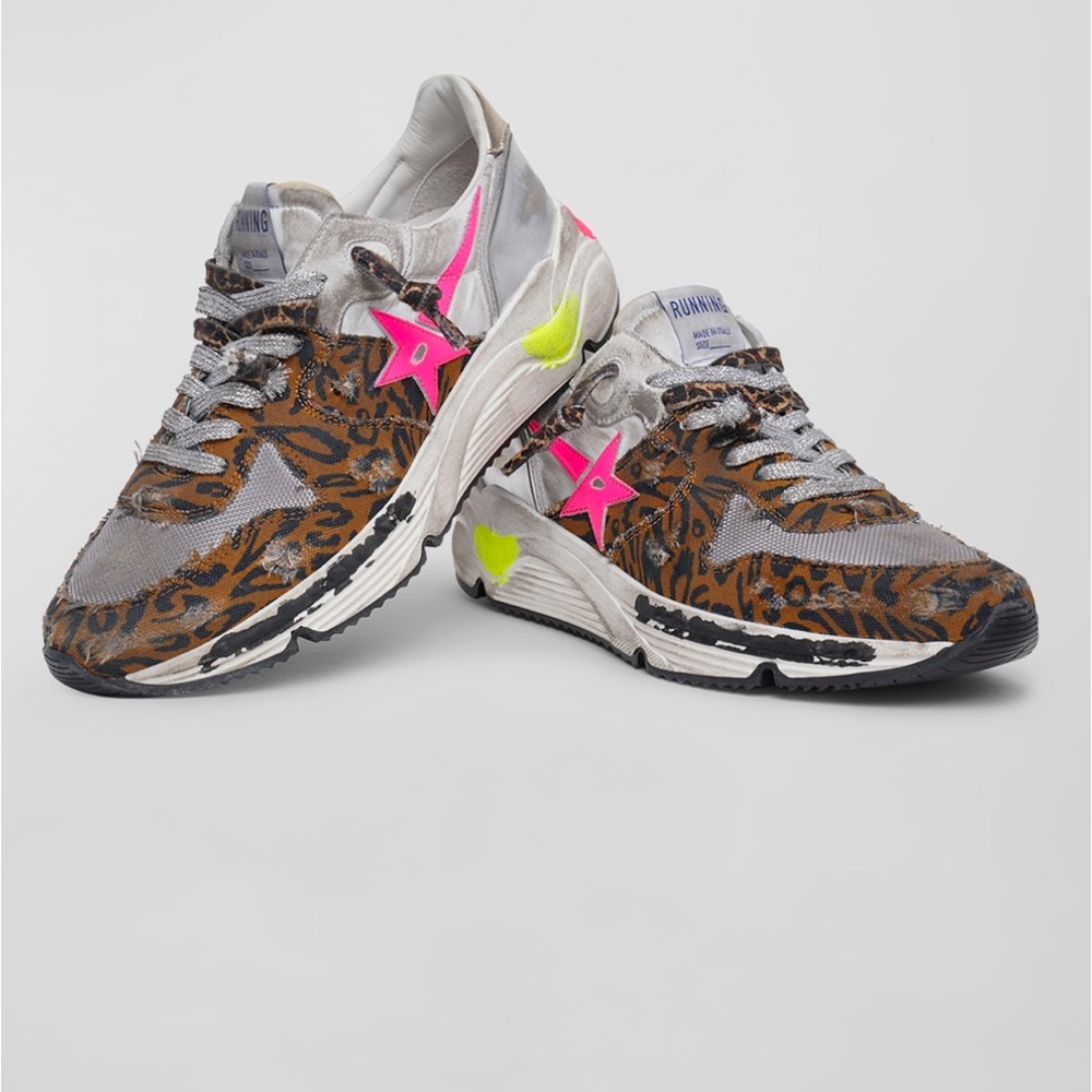 Golden Goose Tiger Mix Running Star Sneakers